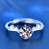 Antlers S925 Moissanite Open Ring