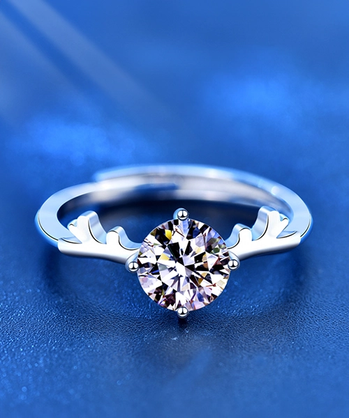 Antlers S925 Moissanite Open Ring - Image 5