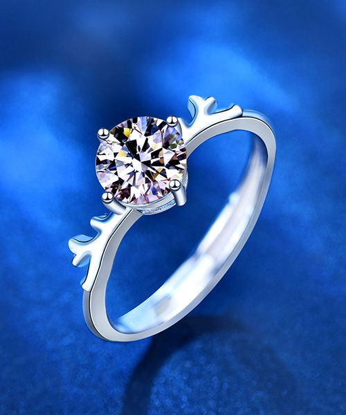 Antlers S925 Moissanite Open Ring - Image 4