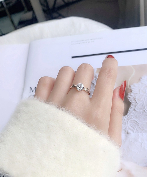 Antlers S925 Moissanite Open Ring - Image 3