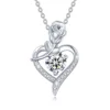 Heart Rose S925 Moissanite Pendant