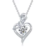 Heart Rose S925 Moissanite Pendant