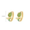 Tulip Natural Jade S925 Earrings