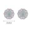 Flower Natural Jade S925 Earrings