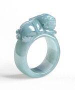 Wealth Pixiu Natural Jade Jade Ring
