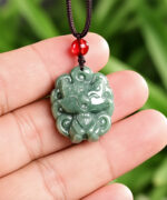 Nine Tailed Fox Jade Spirit Pendant