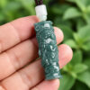 Natural Green Jade Dragon Totem Pillar