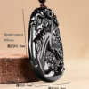 Black Omphacite Horse Pendant - Success & Prosperity Amulet