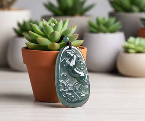 Zodiac Horse Wealth Jade Pendant