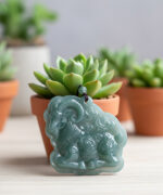 Natural Jade Goat Pendant Chinese Zodiac Amulet