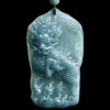 Majestic Flame Jadeite Qilin Pendant - Ultimate Prosperity Amulet