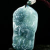 Majestic Flame Jadeite Qilin Pendant - Ultimate Prosperity Amulet