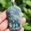 Majestic Flame Jadeite Qilin Pendant - Ultimate Prosperity Amulet
